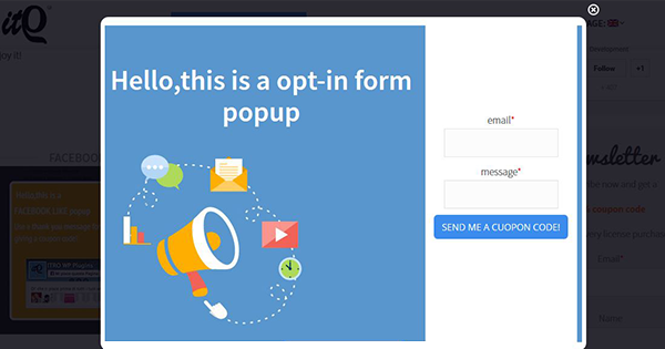 How to create Popup with WordPress ITRO Team